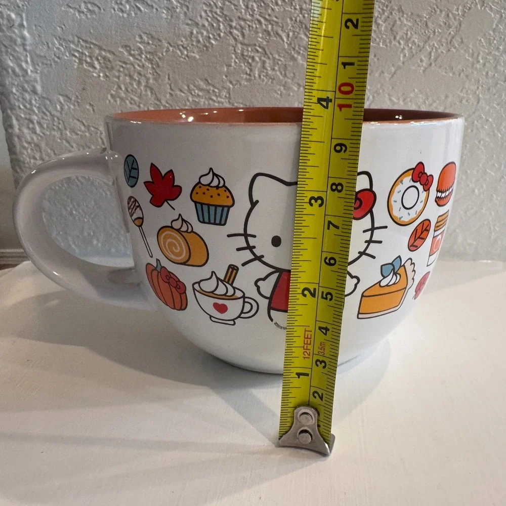 Sanrio Hello Kitty Ramen Pho Bowl 24 oz Ceramic Fall Theme Pumpkin No Spoon‎